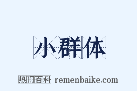 小群体是什么意思的图片